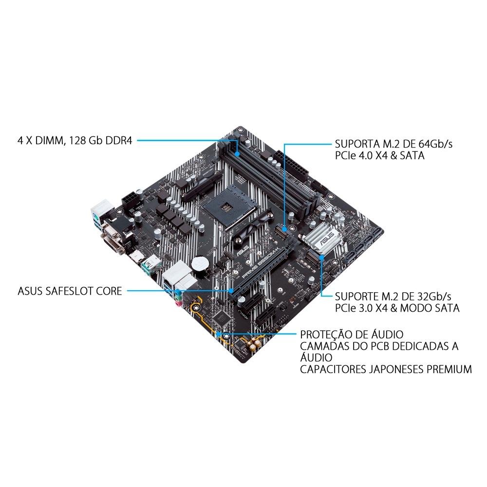 グラフィックボード・グラボ・ビデオカード Ryzen 5 5600G + ASUS PRIME B550M-K Placa Me Asus Prime B550Mk AM4 DDR4