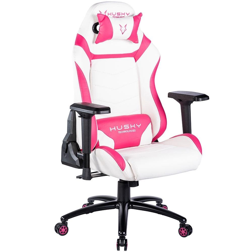 Cadeira Gamer Husky Gaming Avalanche, Rosa e Branco, Com Almofadas, Reclinável, Descanso de Braço 3D - HAV-PW Cadeira Gamer Husky Gaming Avalanche, Rosa e Branco, Com Almofadas, Reclinável, Descanso de Braço 3D - HAV-PW
