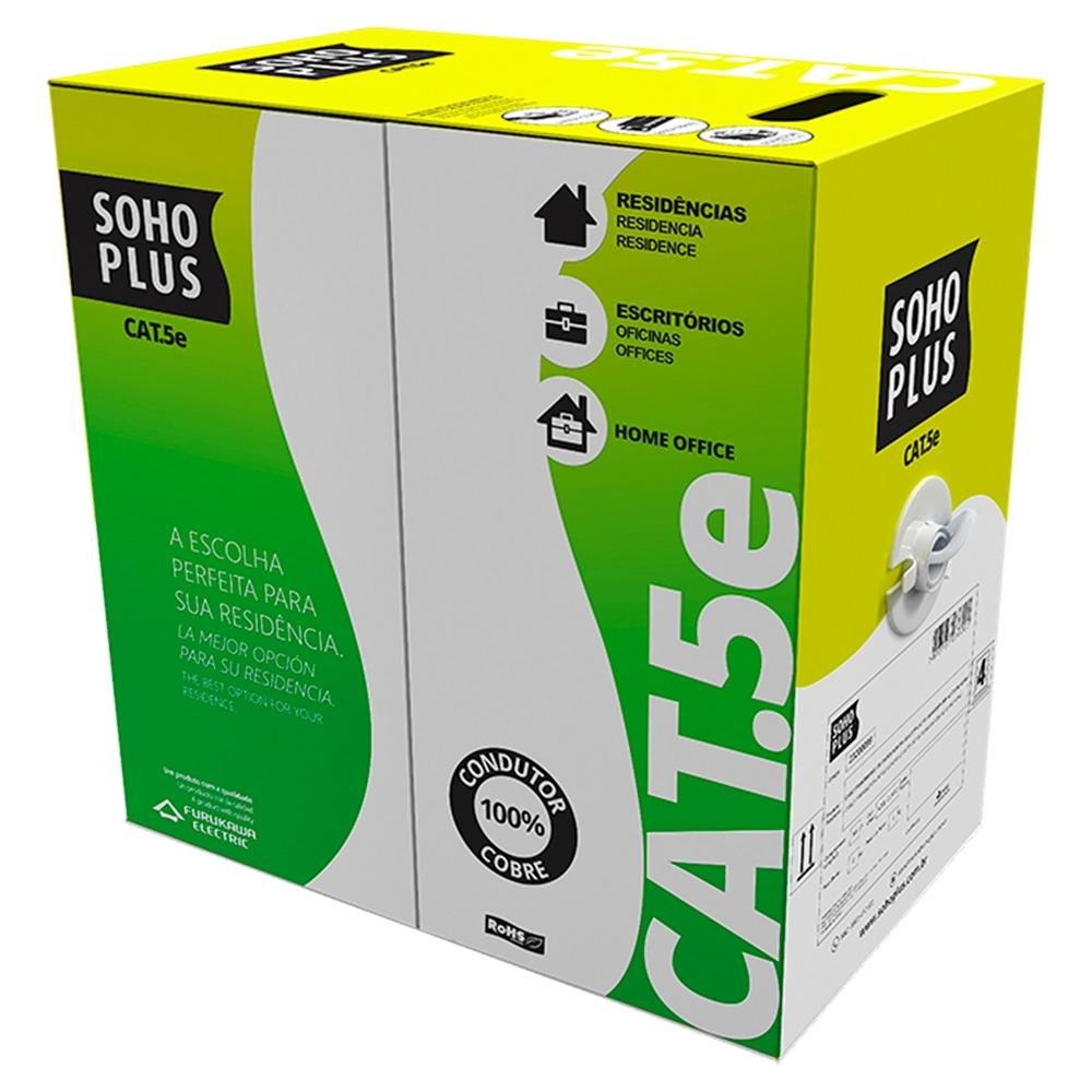 Cabo de Rede CAT.5e Furukawa SOHOPLUS, 305 Metros, Branco - 23200101