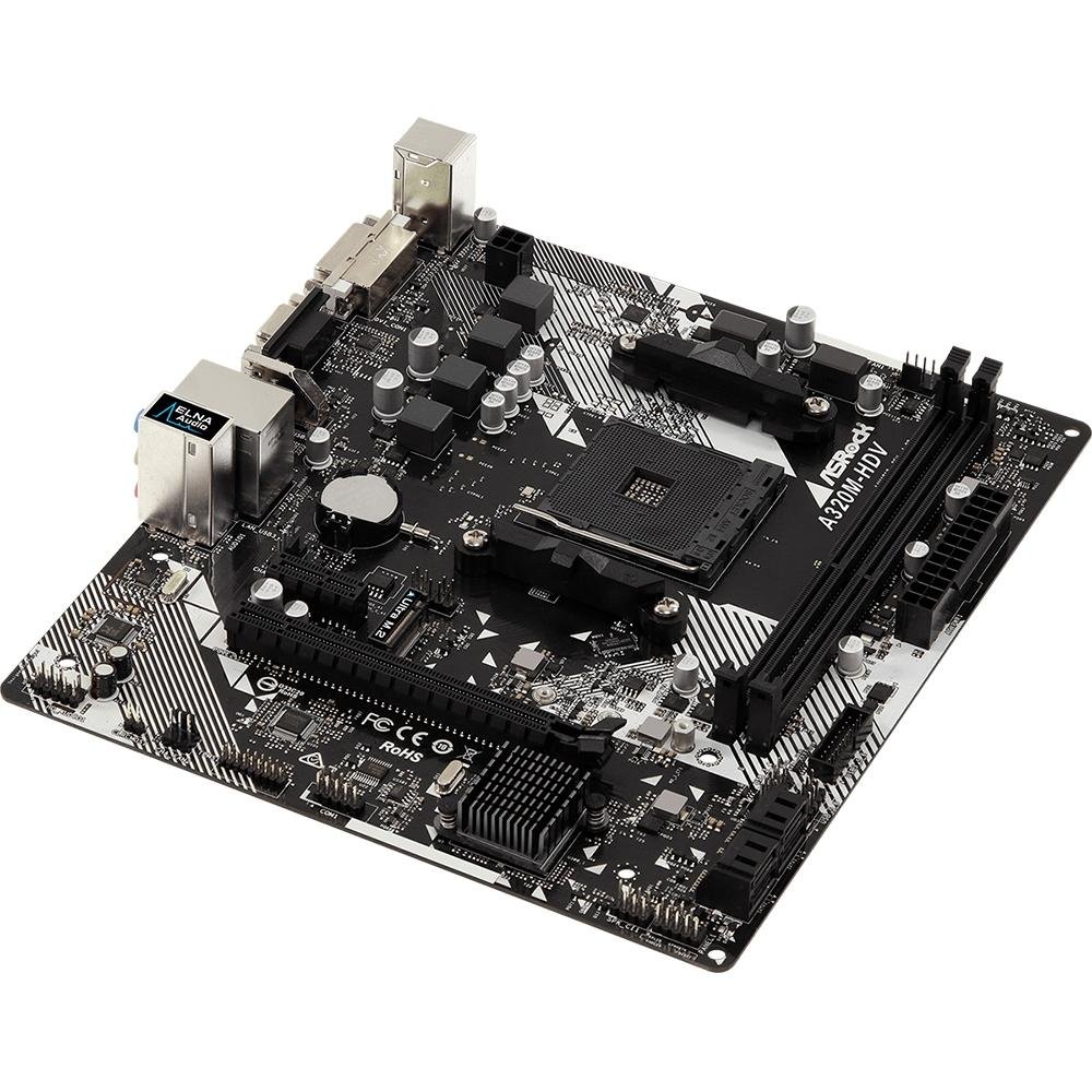 Placa Mãe ASRock A320M-HDV R4.0, AMD AM4, Micro ATX, DDR4 | KaBuM!