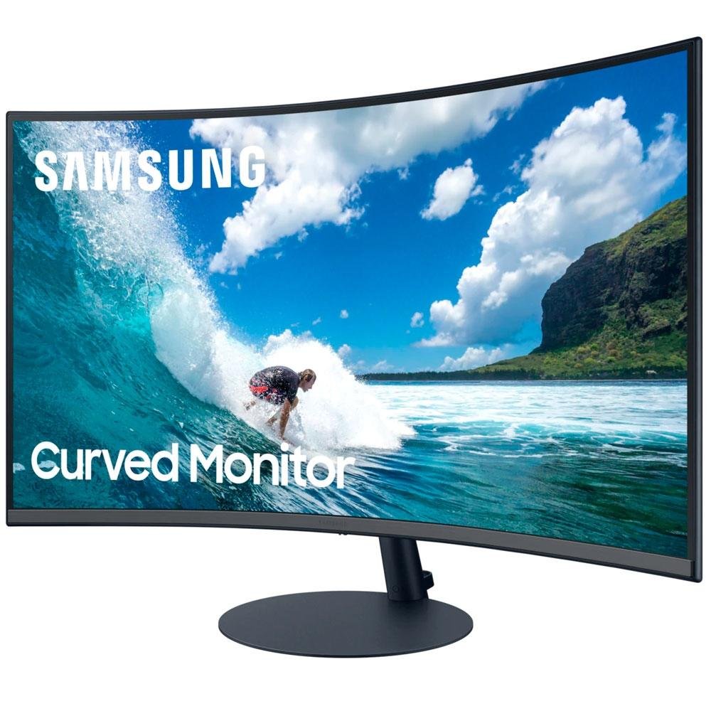 Monitor Samsung 31.5' LED, Curvo, Full HD, HDMI/DisplayPort, Ajuste de Ângulo, FreeSync, Som Integrado - LC32T550FDLXZD Monitor Samsung 31.5' LED, Curvo, Full HD, HDMI/DisplayPort, Ajuste de Ângulo, FreeSync, Som Integrado - LC32T550FDLXZD