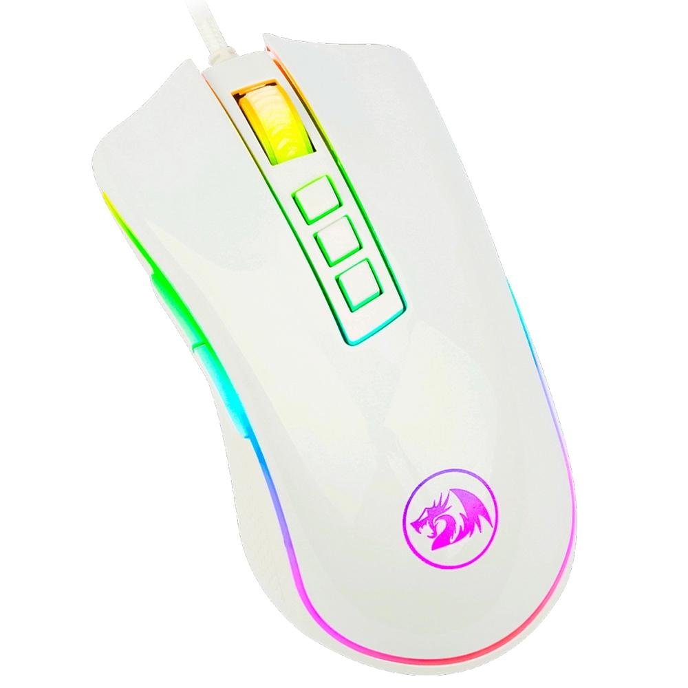 Kit Gamer Redragon Teclado Mecânico Kumara, RGB, Switch Outemu Blue, PT, Branco + Mouse Cobra M711, Chroma, 10000DPI, Branco - S118W Kit Gamer Redragon Teclado Mecânico Kumara, RGB, Switch Outemu Blue, PT, Branco + Mouse Cobra M711, Chroma, 10000DPI, Branco - S118W