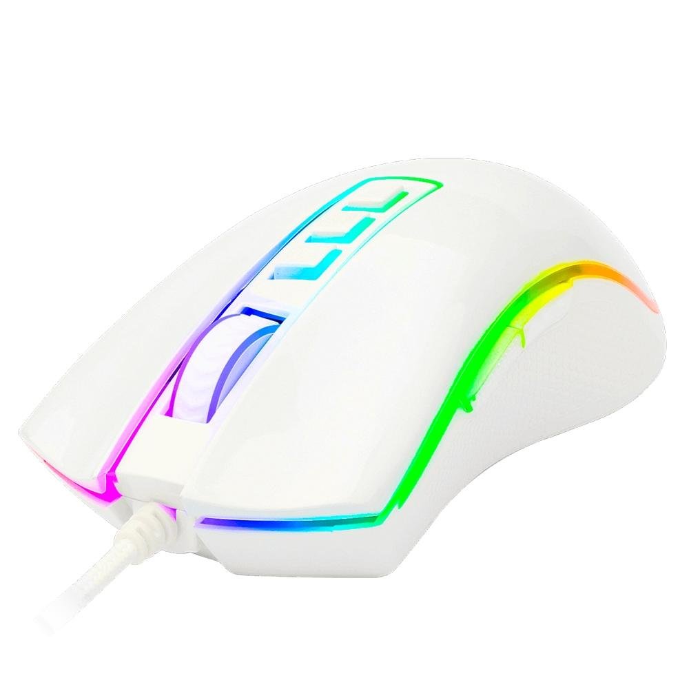 Kit Gamer Redragon Teclado Mecânico Kumara, RGB, Switch Outemu Blue, PT, Branco + Mouse Cobra M711, Chroma, 10000DPI, Branco - S118W Kit Gamer Redragon Teclado Mecânico Kumara, RGB, Switch Outemu Blue, PT, Branco + Mouse Cobra M711, Chroma, 10000DPI, Branco - S118W
