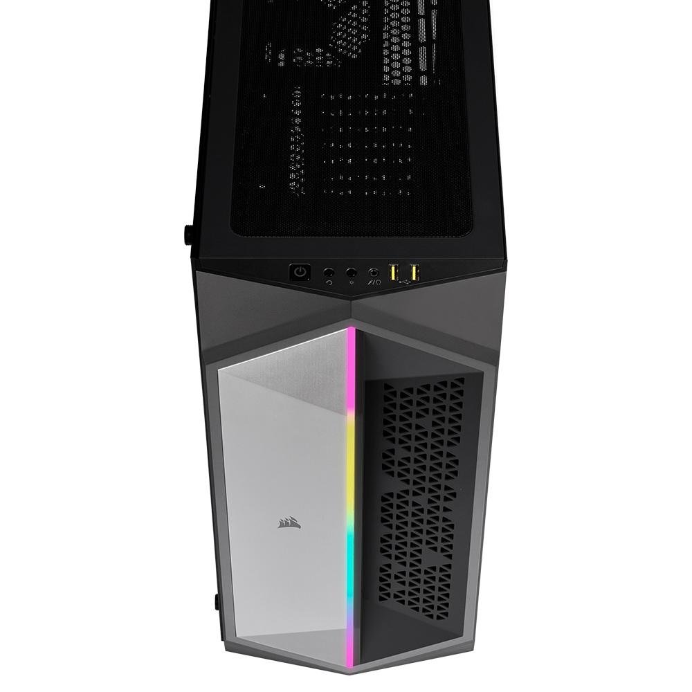 Gabinete Gamer Corsair 470T, Mid Tower, RGB, ATX, Lateral em Vidro Temperado, Com Fan, Preto - CC-9011215-WW Gabinete Gamer Corsair 470T, Mid Tower, RGB, ATX, Lateral em Vidro Temperado, Com Fan, Preto - CC-9011215-WW