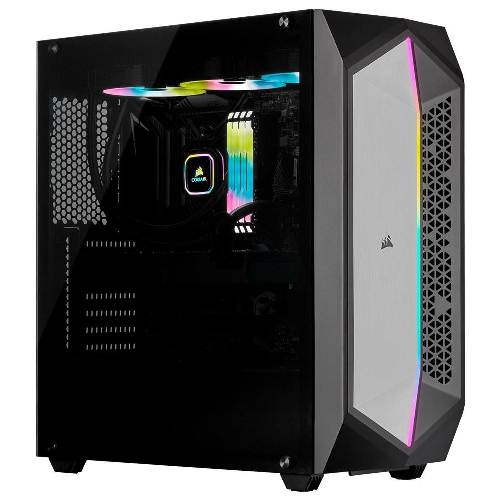 Gabinete Gamer Corsair 470T, Mid Tower, RGB, ATX, Lateral em Vidro Temperado, Com Fan, Preto - CC-9011215-WW Gabinete Gamer Corsair 470T, Mid Tower, RGB, ATX, Lateral em Vidro Temperado, Com Fan, Preto - CC-9011215-WW