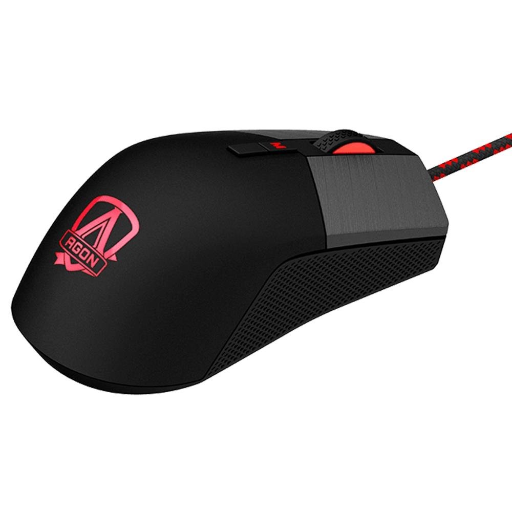 Mouse Gamer AOC Agon AGM700, RGB, 16000 DPI, 8 Botões, Preto - AGM700DRCB
