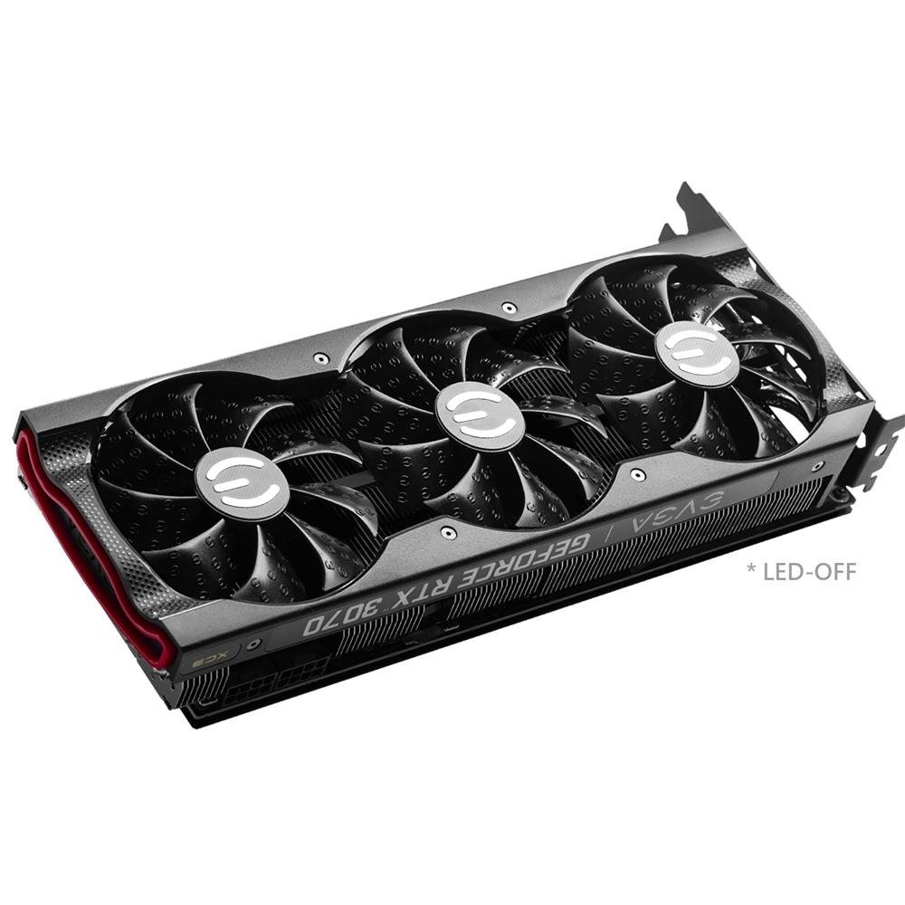 Placa de Vídeo EVGA NVIDIA GeForce RTX 3070 XC3 ULTRA GAMING, 8GB, GDDR6, iCX3 Cooling, ARGB LED - 08G-P5-3755-KR Placa de Vídeo EVGA NVIDIA GeForce RTX 3070 XC3 ULTRA GAMING, 8GB, GDDR6, iCX3 Cooling, ARGB LED - 08G-P5-3755-KR