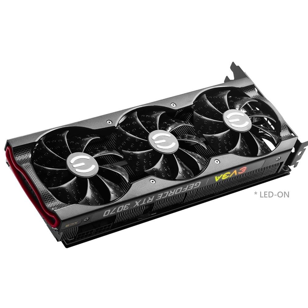 Placa de Vídeo EVGA NVIDIA GeForce RTX 3070 XC3 ULTRA GAMING, 8GB, GDDR6, iCX3 Cooling, ARGB LED - 08G-P5-3755-KR Placa de Vídeo EVGA NVIDIA GeForce RTX 3070 XC3 ULTRA GAMING, 8GB, GDDR6, iCX3 Cooling, ARGB LED - 08G-P5-3755-KR