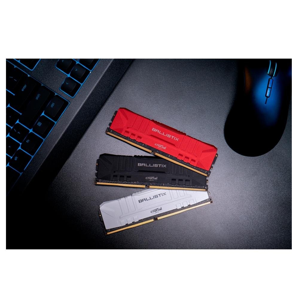 Memória RAM Crucial Ballistix, 8GB, 2666MHz, DDR4, CL16, Preto - BL8G26C16U4B Memória RAM Crucial Ballistix, 8GB, 2666MHz, DDR4, CL16, Preto - BL8G26C16U4B