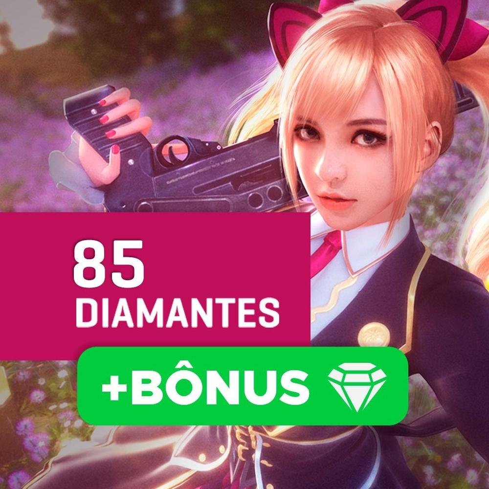 Free Fire - 85 Diamantes + 10% de Bônus