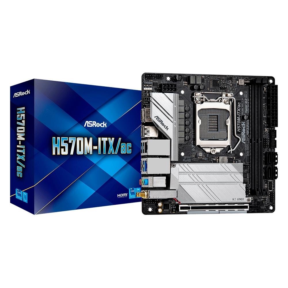 Windowsデスクトップ ZENO NT-TX2000 H170M-ITX/ac G4500 Placa Mãe ASRock H570M-ITX/ac, Intel LGA1200, Mini-ITX, DDR4, WiFi
