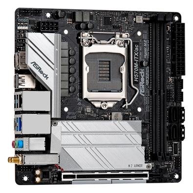 Placa Mãe ASRock H570M-ITX/ac, Intel LGA1200, Mini-ITX, DDR4, WiFi