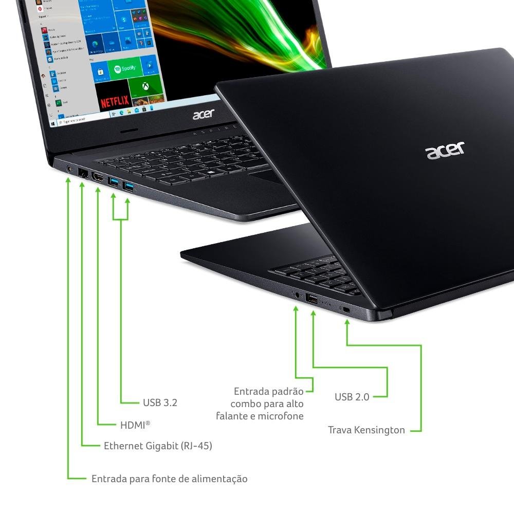 Notebook Acer Aspire 3 AMD Ryzen 8gb,1TB | KaBuM!