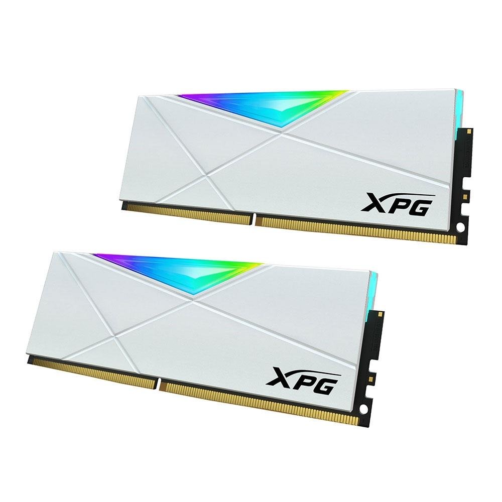 Memória RAM XPG Spectrix D50 RGB, 32GB (2x16GB), 3200MHz, DDR4, CL16, Branco - AX4U320016G16A-DW50