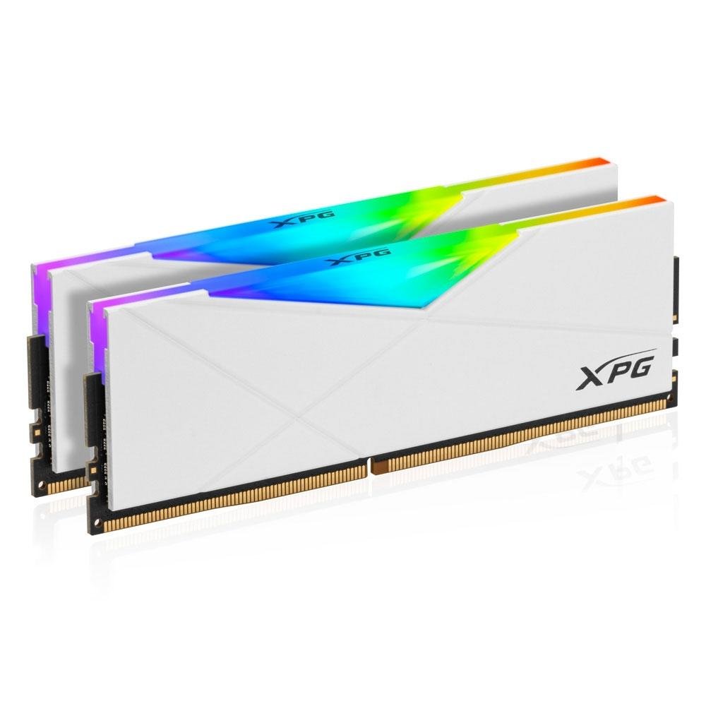 Memória RAM XPG Spectrix D50 RGB, 32GB (2x16GB), 3200MHz, DDR4, CL16, Branco - AX4U320016G16A-DW50
