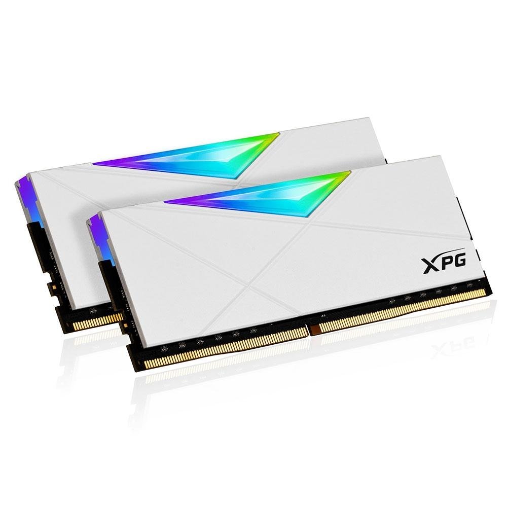 Memória RAM XPG Spectrix D50 RGB, 32GB (2x16GB), 3200MHz, DDR4, CL16, Branco - AX4U320016G16A-DW50