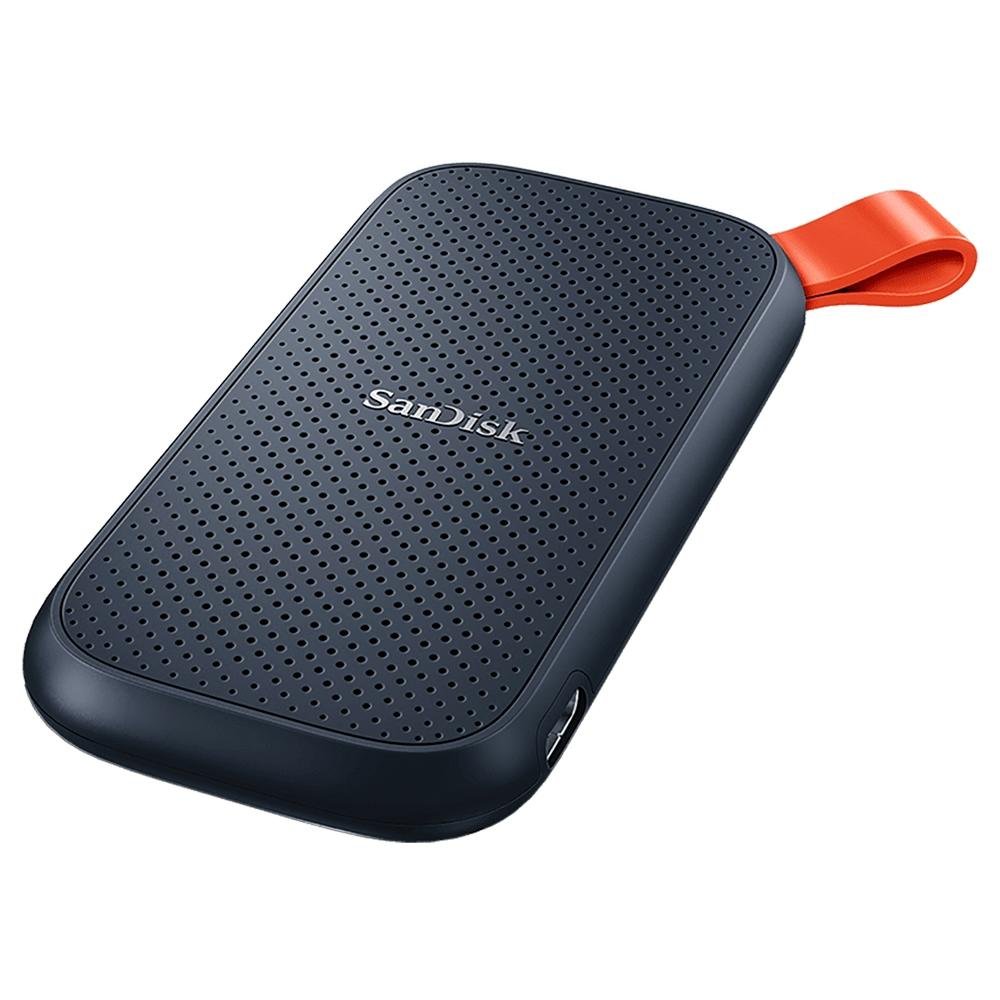 SSD Externo Portátil Sandisk, 480GB, USB, Leitura: 520MB/s, Preto e Laranja - SDSSDE30-480G-G25 SSD Externo Portátil Sandisk, 480GB, USB, Leitura: 520MB/s, Preto e Laranja - SDSSDE30-480G-G25