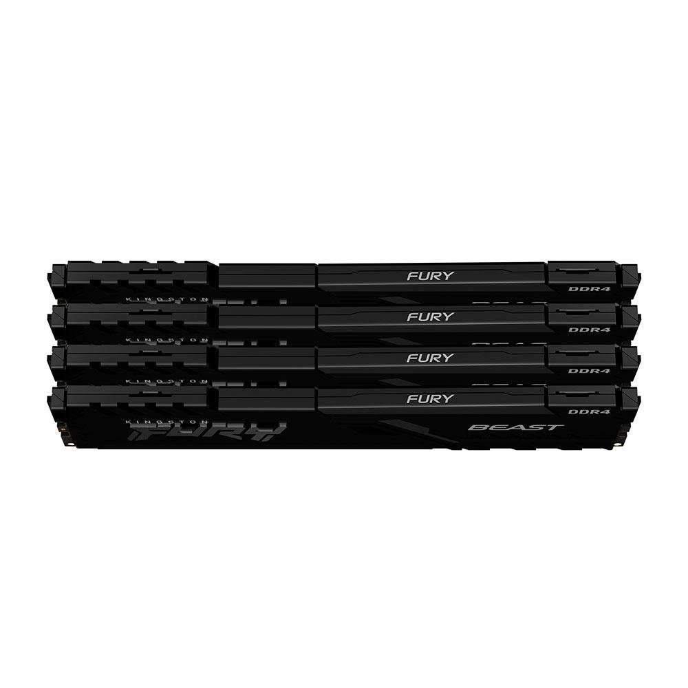 Memória RAM Kingston Fury Beast, 32GB (4x8GB), 3600MHz, DDR4, CL17, Preto - KF436C17BBK4/32 Memória RAM Kingston Fury Beast, 32GB (4x8GB), 3600MHz, DDR4, CL17, Preto - KF436C17BBK4/32