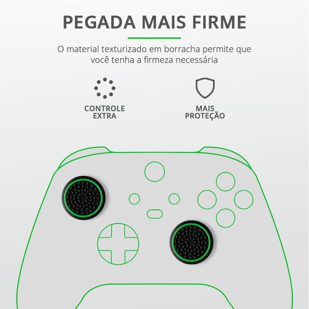 Grip de Silicone GXTrust 267 Xbox Series X/S, Antiderrapante, 4 Peças 2 Cores, Preto/Branco - 24174