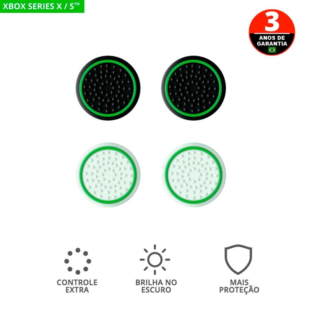 Grip de Silicone GXTrust 267 Xbox Series X/S, Antiderrapante, 4 Peças 2 Cores, Preto/Branco - 24174