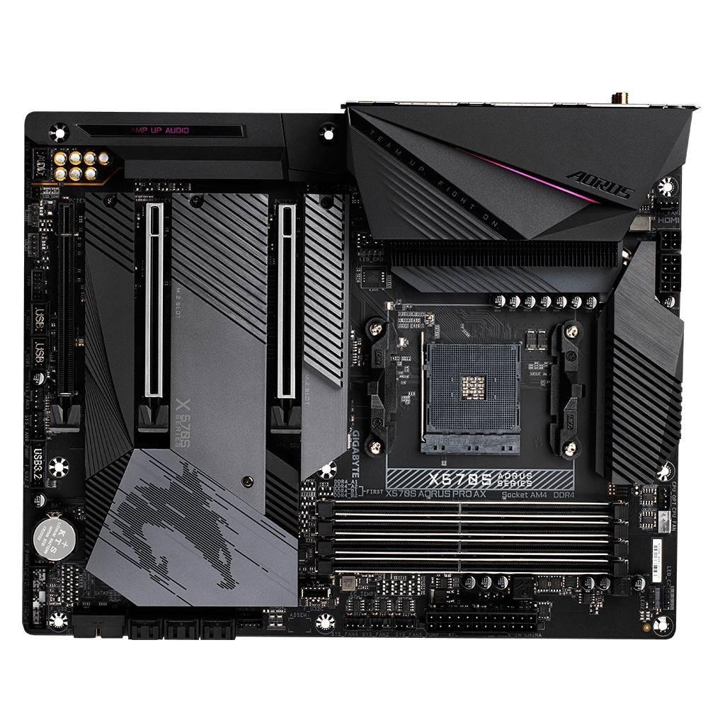 Placa-Mãe Gigabyte X570S Aorus Pro AX, Rev. 1.0, AMD AM4, ATX, DDR4, LED RGB, Wi-Fi, Bluetooth, Preto - X570S AORUS PRO AX Placa-Mãe Gigabyte X570S Aorus Pro AX, Rev. 1.0, AMD AM4, ATX, DDR4, LED RGB, Wi-Fi, Bluetooth, Preto - X570S AORUS PRO AX