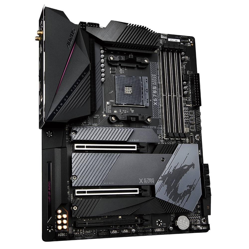 Placa-Mãe Gigabyte X570S Aorus Pro AX, Rev. 1.0, AMD AM4, ATX, DDR4, LED RGB, Wi-Fi, Bluetooth, Preto - X570S AORUS PRO AX Placa-Mãe Gigabyte X570S Aorus Pro AX, Rev. 1.0, AMD AM4, ATX, DDR4, LED RGB, Wi-Fi, Bluetooth, Preto - X570S AORUS PRO AX