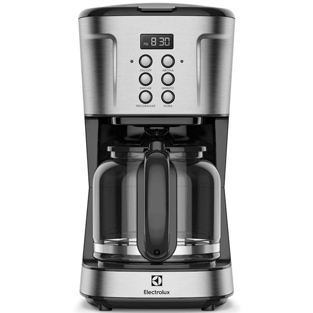 Cafeteira Elétrica Digital Electrolux, Timer, Programável, 220V, Preto e Inox - ECM30