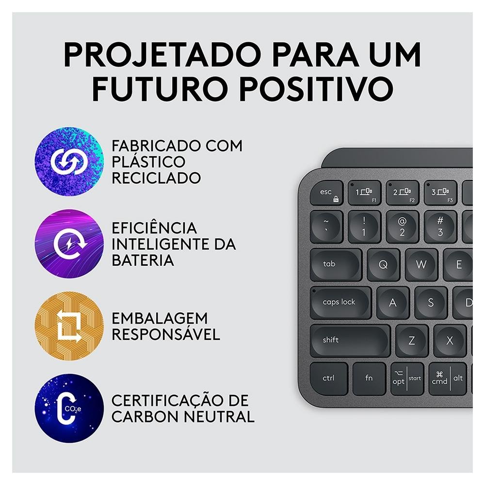 Teclado Sem Fio Logitech MX Keys Mini | KaBuM!