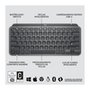 Teclado Sem Fio Logitech MX Keys Mini, Iluminação Smart, Bluetooth, USB, Easy-Switch, Recarregável, Grafite - 920-010505