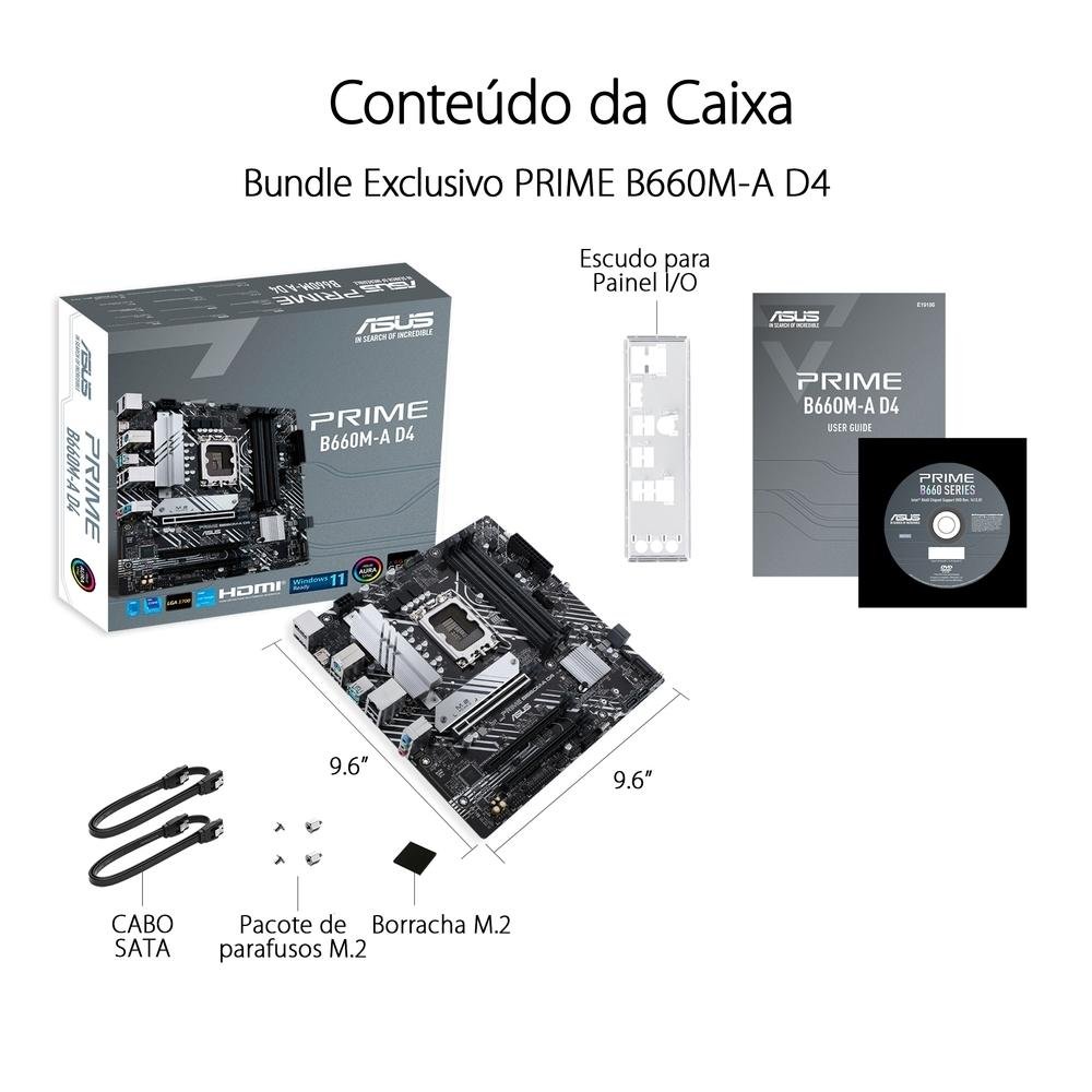 Placa Mãe Asus Prime B660M-A D4 | KaBuM!