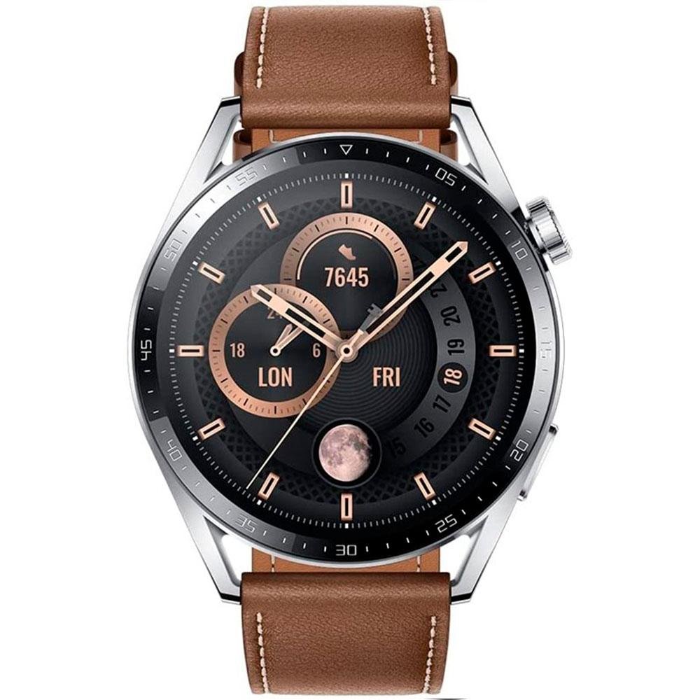 Smartwatch Huawei Watch GT3, 46mm, Bluetooth, Tela HD Amoled, GPS, Resistente à Água, Marrom - JPT-B19 Smartwatch Huawei Watch GT3, 46mm, Bluetooth, Tela HD Amoled, GPS, Resistente à Água, Marrom - JPT-B19