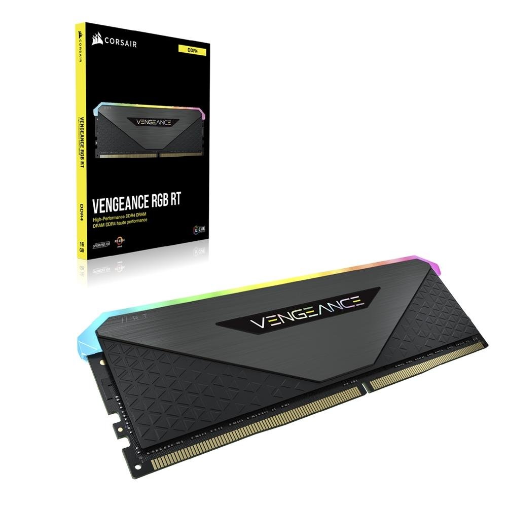 Memória RAM Corsair Vengeance RT, RGB, 32GB (2x16GB), 4600MHz, DDR4, CL18, Preto - CMN32GX4M2Z4600C18