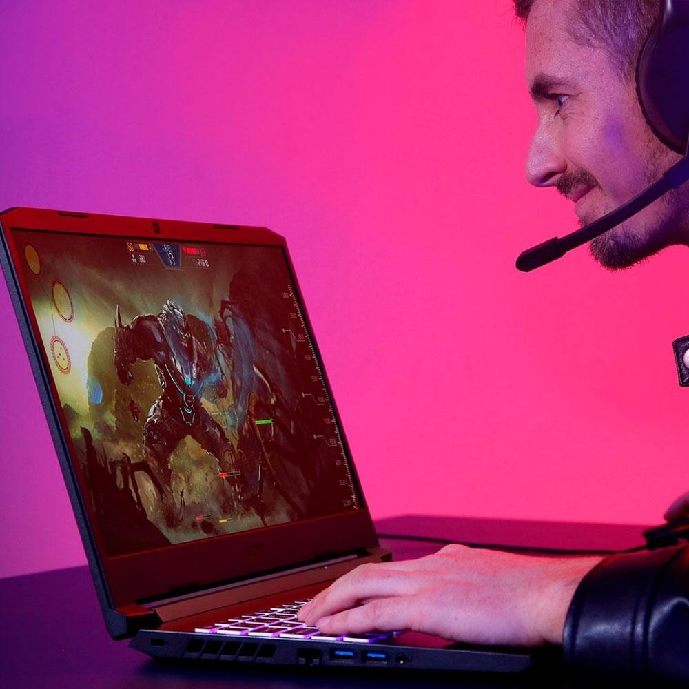 Notebook Gamer Acer Nitro 5 Intel Core i7-10750H, GeForce GTX 1650, 8GB RAM, SSD 512GB, 15.6" FHD, IPS, 144Hz, Win11 - AN515-55-79X0 Notebook Gamer Acer Nitro 5 Intel Core i7-10750H, GeForce GTX 1650, 8GB RAM, SSD 512GB, 15.6" FHD, IPS, 144Hz, Win11 - AN515-55-79X0
