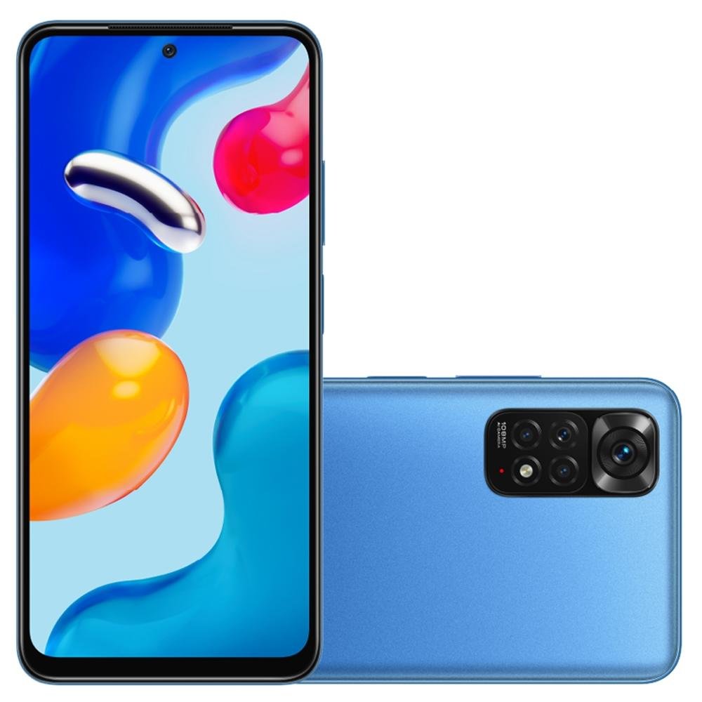 Smartphone Xiaomi Redmi Note 11S, 128GB, 6GB RAM, Octa Core, Câmera Quadrupla 109MP, Tela de 6.4, Azul - CX333AZU Smartphone Xiaomi Redmi Note 11S, 128GB, 6GB RAM, Octa Core, Câmera Quadrupla 109MP, Tela de 6.4, Azul - CX333AZU