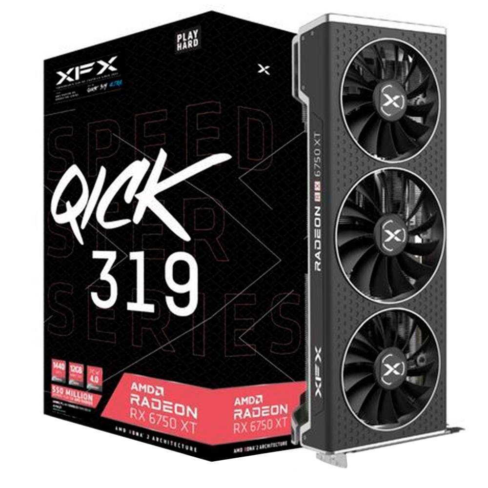 Placa de Vídeo RX 6750 XT XFX Speedster QICK319 AMD Radeon Ultra
