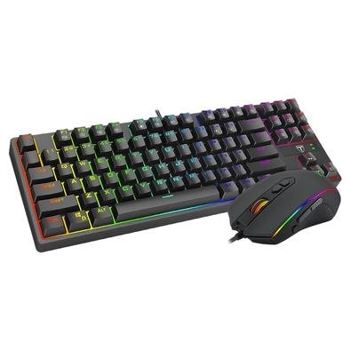 Kit Gamer T-Dagger Teclado Megânico, RGB, + Mouse 2 em 1, Preto - T-TGS007