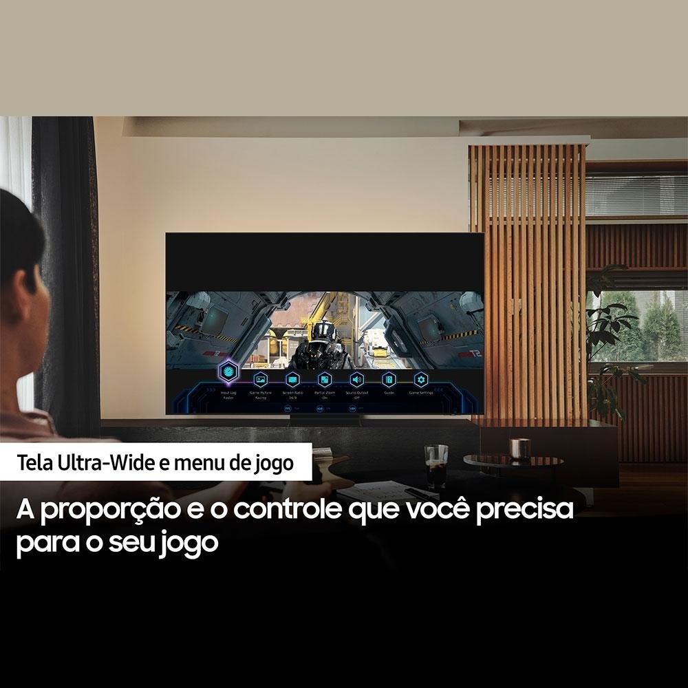 Smart TV Samsung 43 Polegadas Gaming Neo QLED, 4K, 4 HDMI, Bluetooth, Wi-Fi, 144Hz, IA, Alexa - QN43QN90BAGXZD Smart TV Samsung 43 Polegadas Gaming Neo QLED, 4K, 4 HDMI, Bluetooth, Wi-Fi, 144Hz, IA, Alexa - QN43QN90BAGXZD