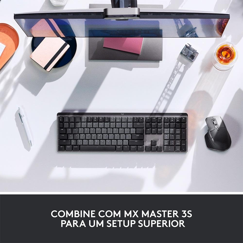 【tei0819】logicool MX MECHANICAL Teclado Mecânico sem fio Logitech MX Mechanical Mini