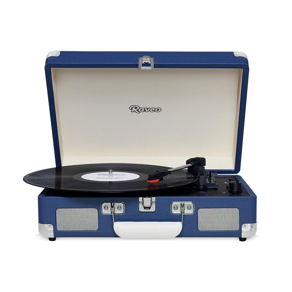 Vitrola HI FI Raveo Sonetto Chrome, Vinyl, Bluetooth, USB, Aux, Navy - 26398