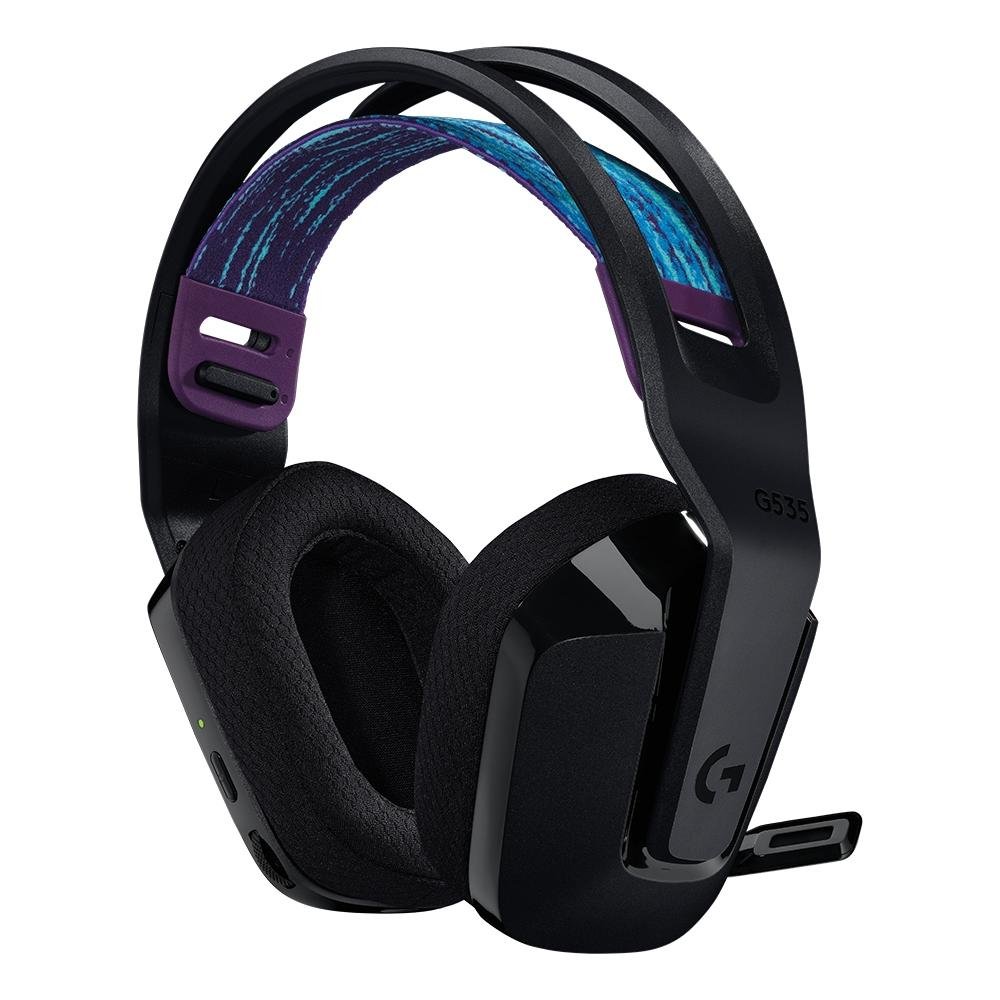 Headset Sem Fio Logitech G G535 LightSpeed, Drivers 40mm, USB, Preto - 981-000971