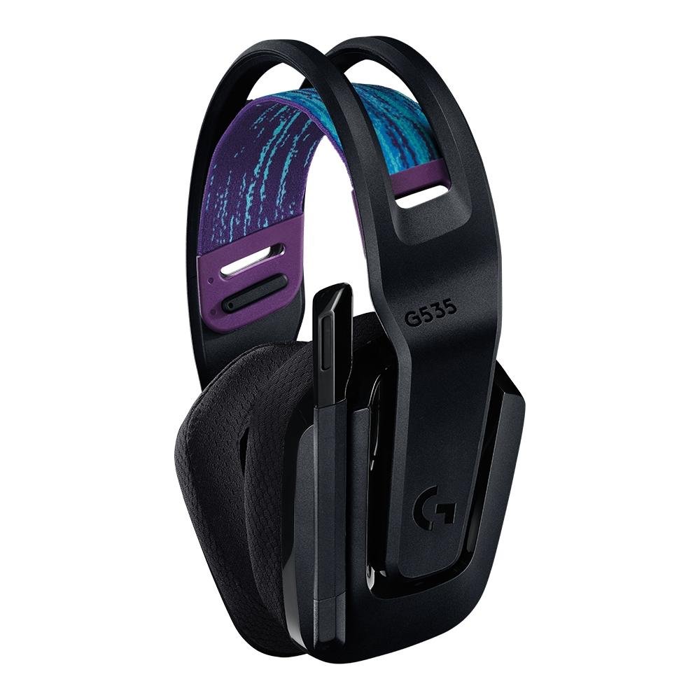 Headset Sem Fio Logitech G G535 LightSpeed, Drivers 40mm, USB, Preto - 981-000971