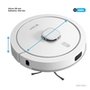 Robô Aspirador e Passa Pano KABUM! smart 900 - 5 Modos de Limpeza, Base 2 em 1, Mapeamento 3D - 220v - Branco - KBSF012