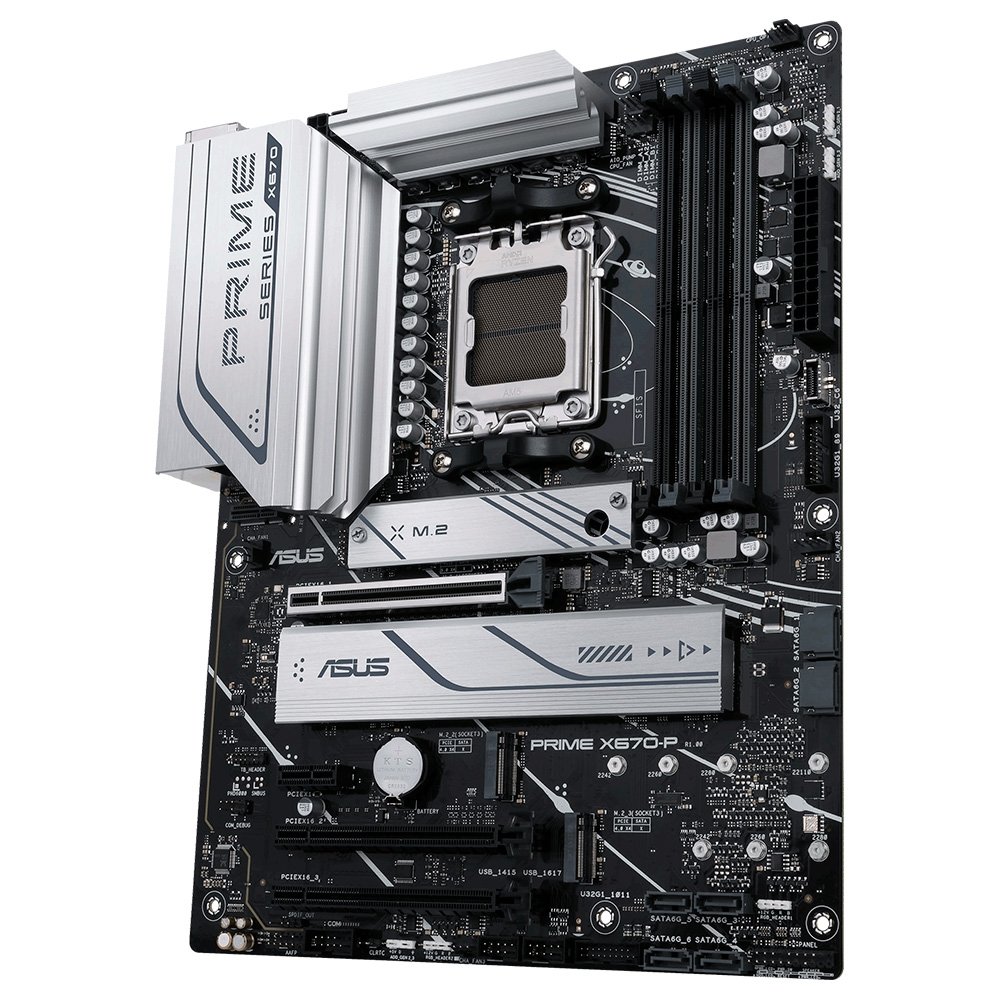 Placa-Mãe ASUS Prime X670-P, AMD X670, AM5, DDR5, Preto - 90MB1BU0-M0EAY0 Placa-Mãe ASUS Prime X670-P, AMD X670, AM5, DDR5, Preto - 90MB1BU0-M0EAY0