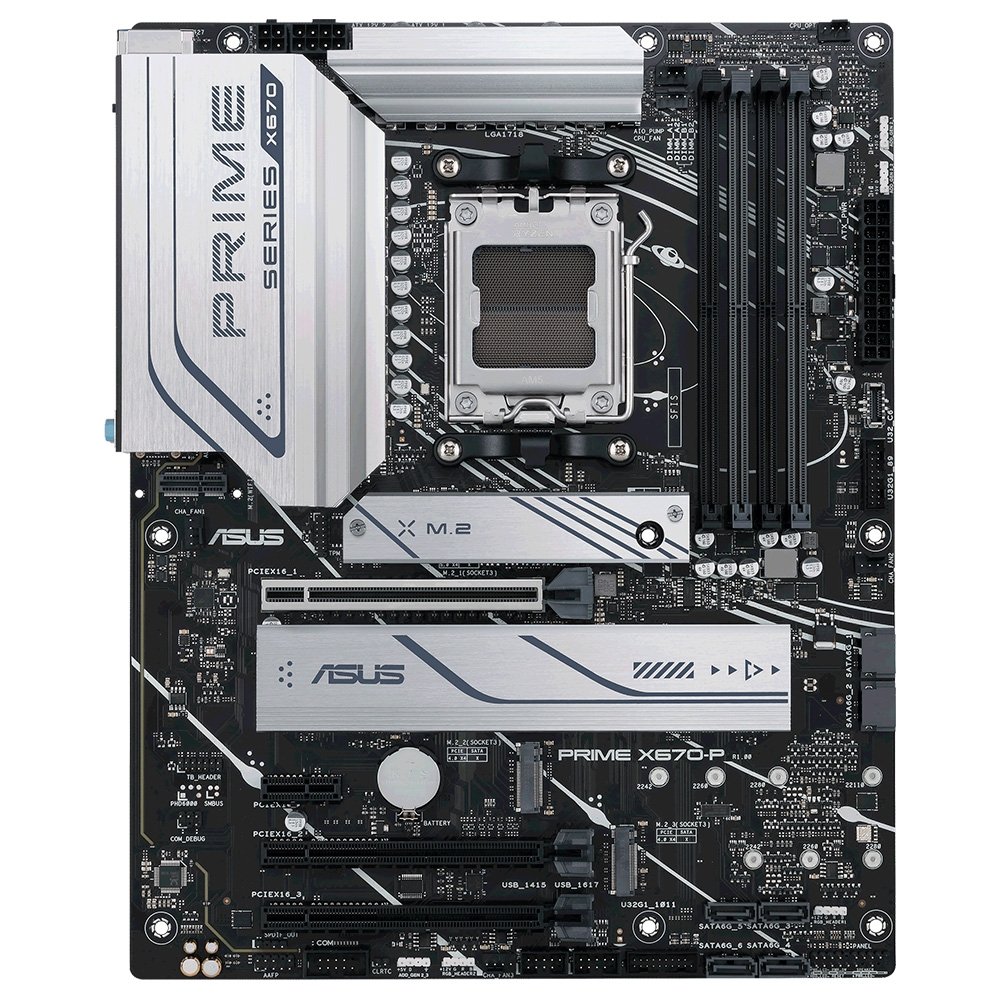 Placa-Mãe ASUS Prime X670-P, AMD X670, AM5, DDR5, Preto - 90MB1BU0-M0EAY0 Placa-Mãe ASUS Prime X670-P, AMD X670, AM5, DDR5, Preto - 90MB1BU0-M0EAY0