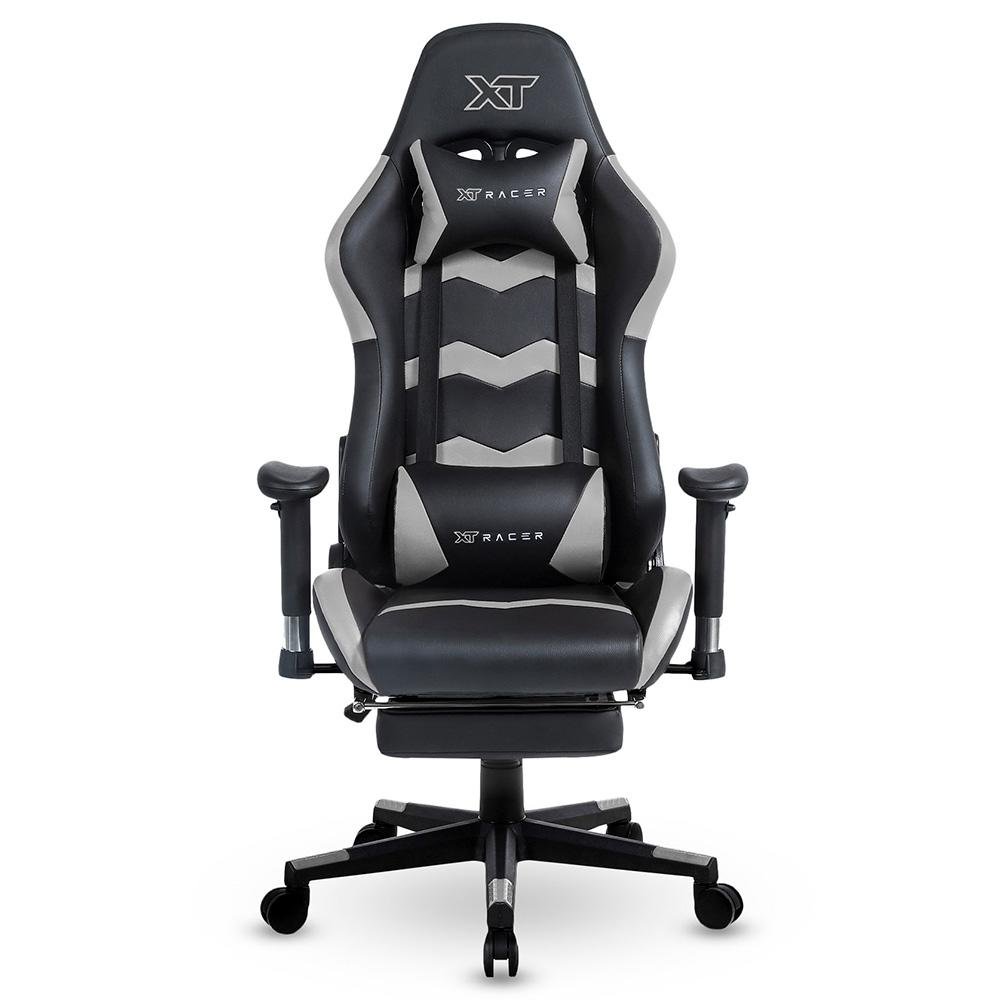 Cadeira Gamer XT Racer Speed Series, Até 120kg, Com Almofadas e Apoio de Pés, Reclinável, Descanso de Braço 2D, Preto e Cinza - XTS170 - view 2