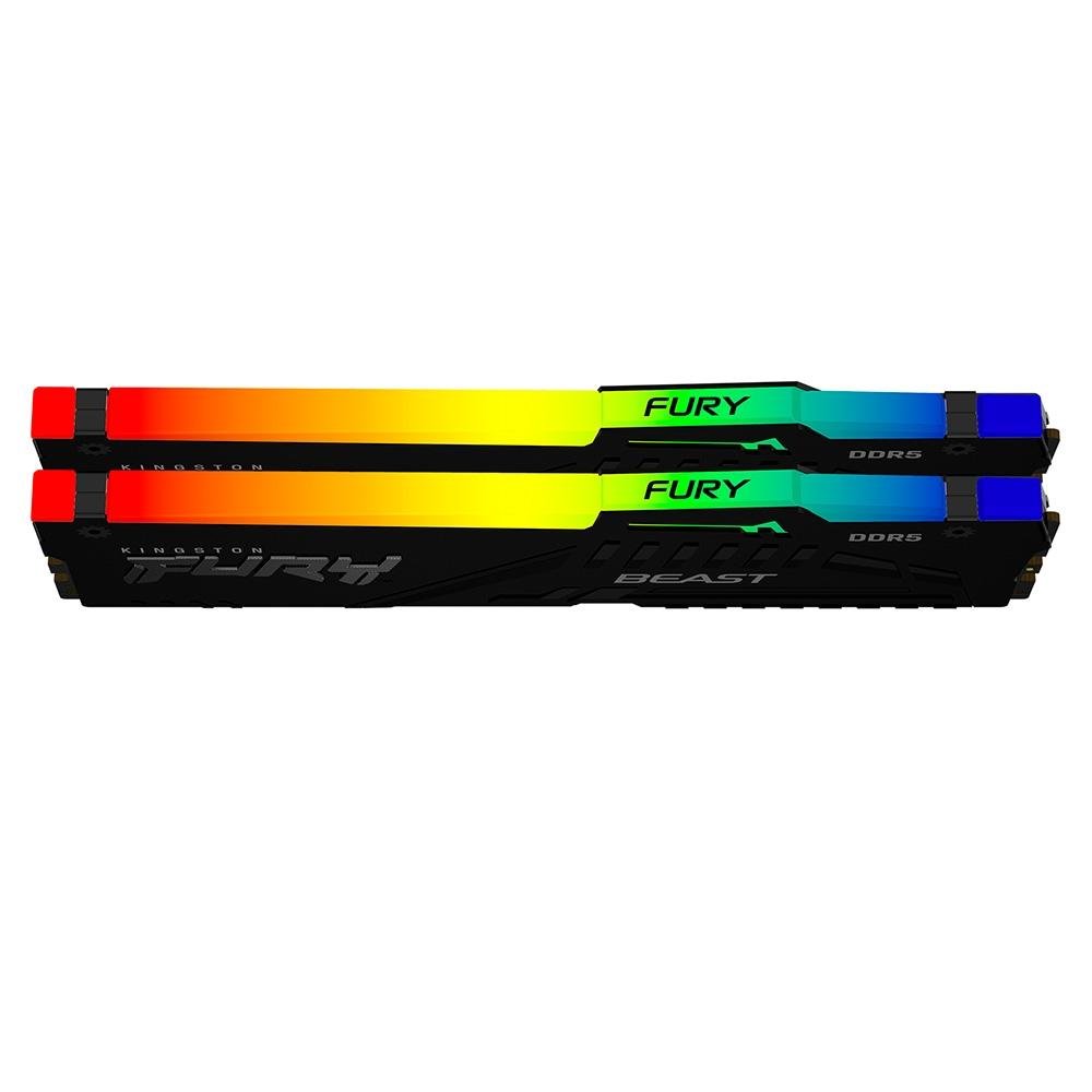 KINGSTON FURY BEAST DDR5 16GB (8GB×2) Memória Kingston Fury Beast, RGB, 16GB | KaBuM!