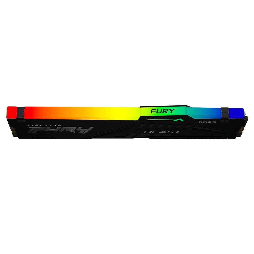 Memória RAM Kingston Fury Beast RGB, 64GB (2x32GB), 5600MHz, DDR5, CL40, para Intel XMP, Preto - KF556C40BBAK2-64