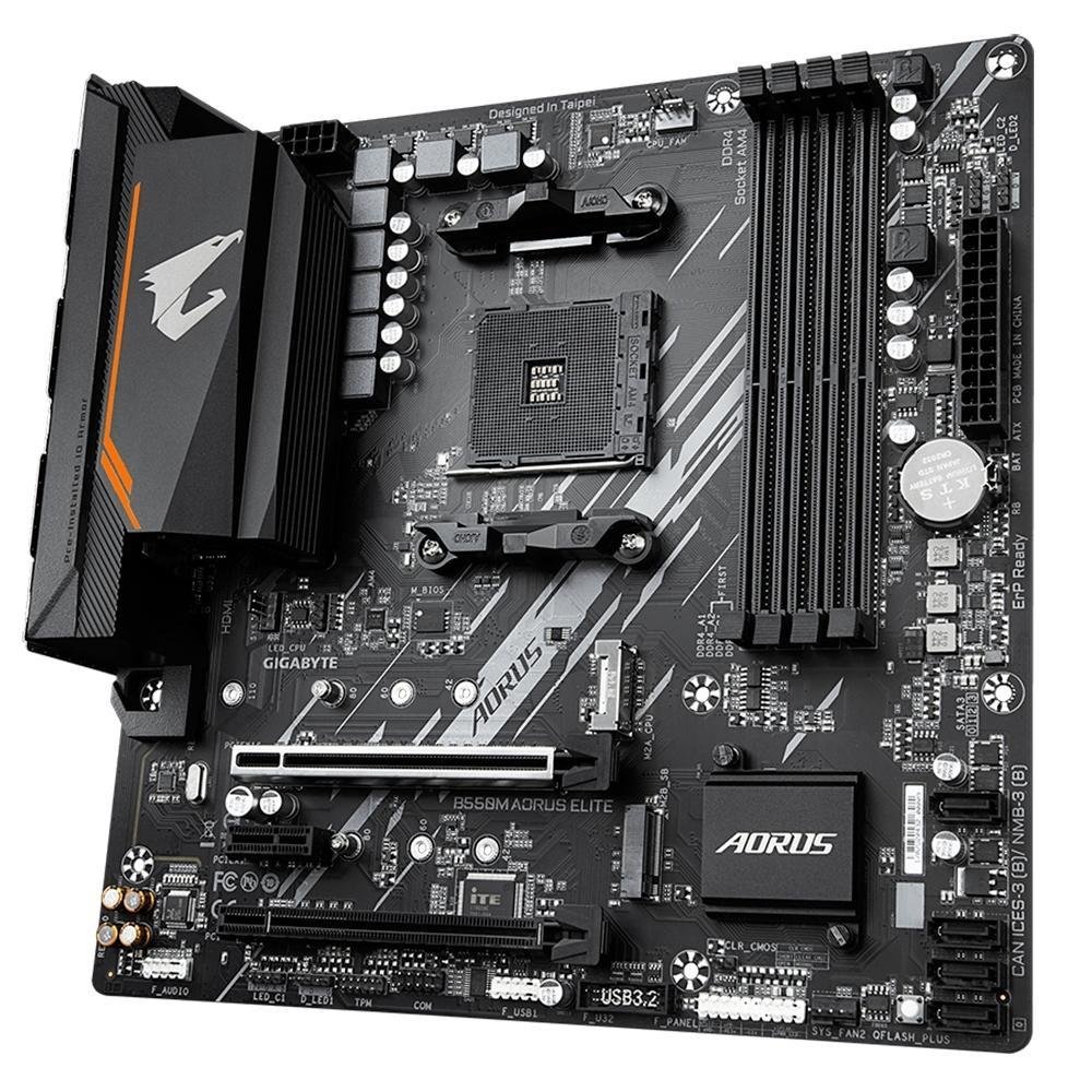 Kit Processador AMD Ryzen 5 5600X + Placa-Mãe Gigabyte B550M