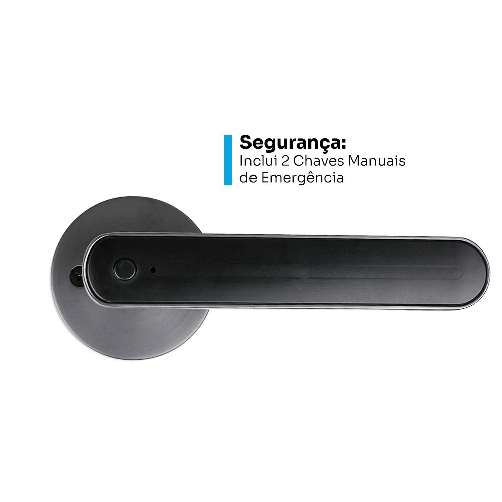 Fechadura Digital KABUM! smart Slim, Cinza, Biometria, Controle via app, Senha numérica - KSFD100CZ Fechadura Digital KABUM! smart Slim, Cinza, Biometria, Controle via app, Senha numérica - KSFD100CZ