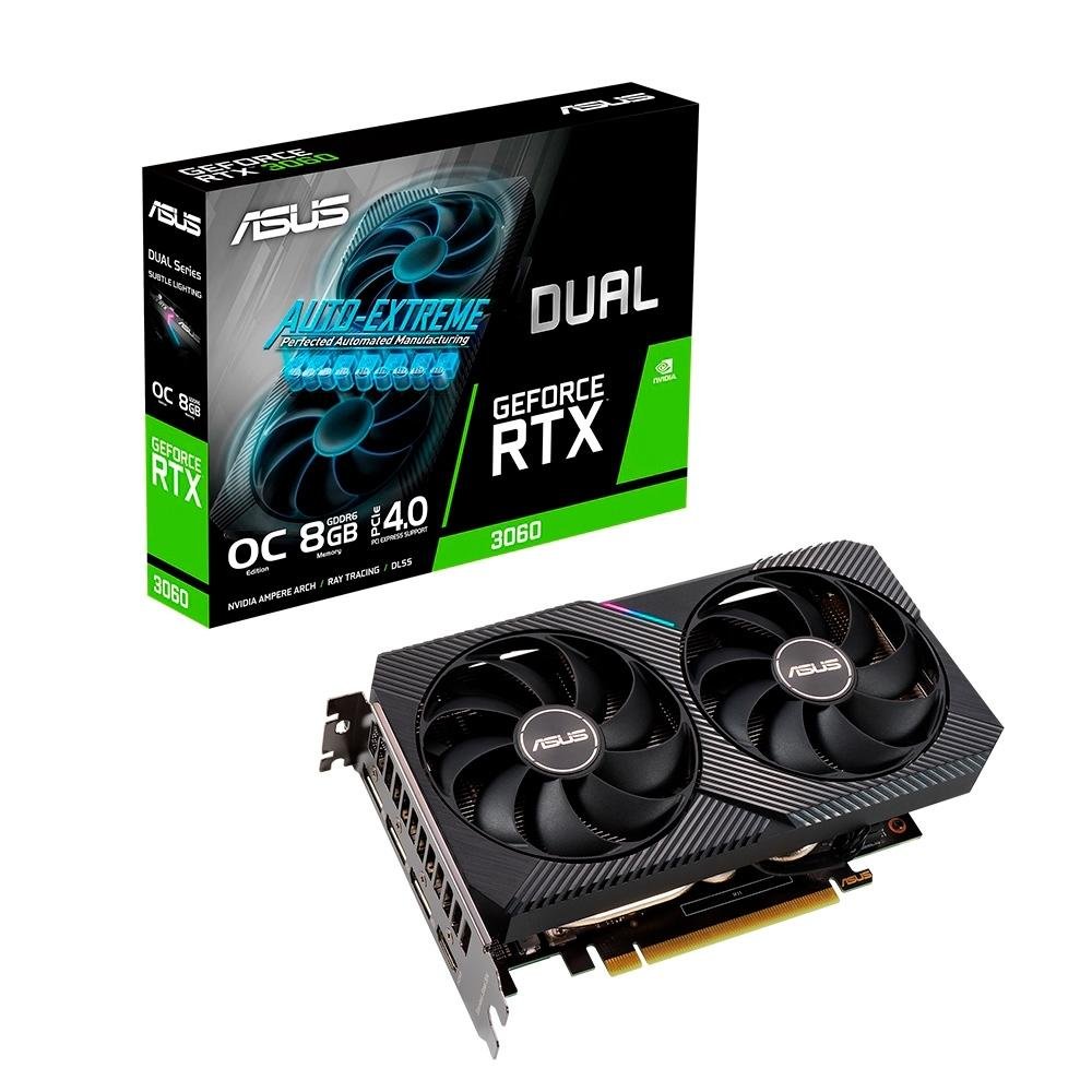 Placa de Vídeo Asus DUAL RTX 3060 O8G | KaBuM!